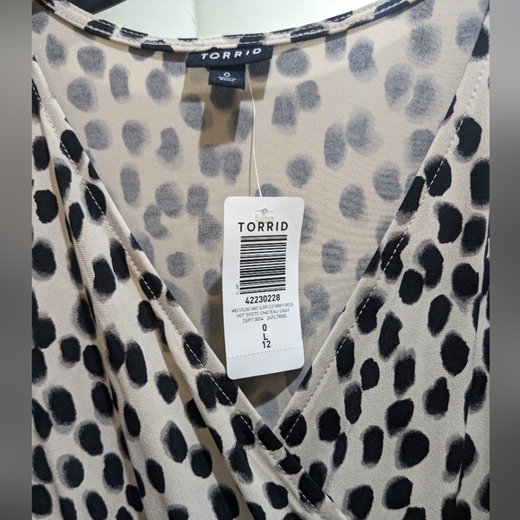 Torrid Plus Size Midi Studio Knit Surplice Wrap Dress - 0X - Picture 5 of 6